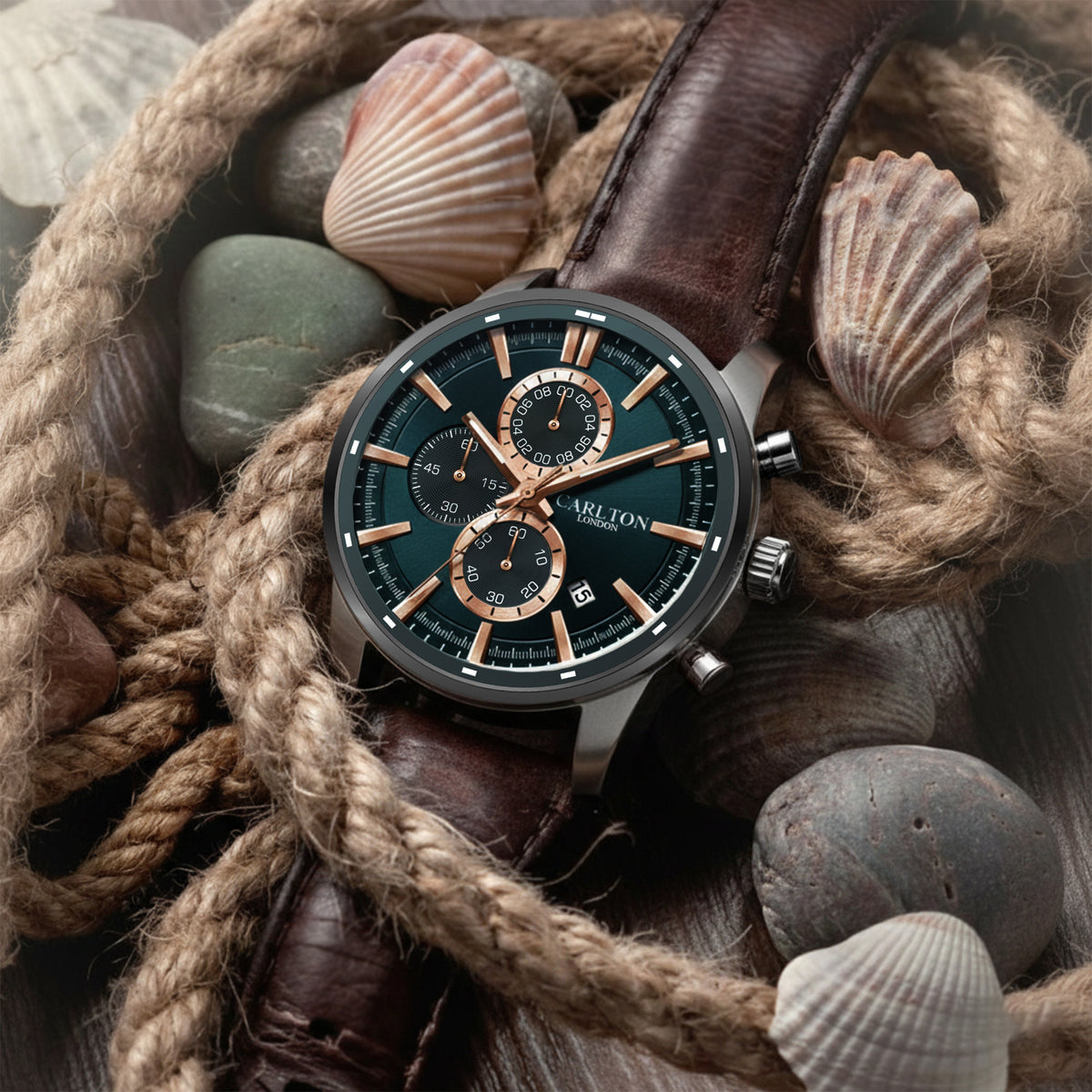 Carlton London Men Windsor Teal Analog Watch CL-WD-609