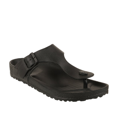 Men Solid Thong Slide with Adjustable Strap