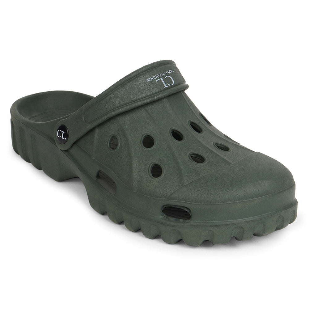 Men Perforated Slip On Clogs with Back Strap