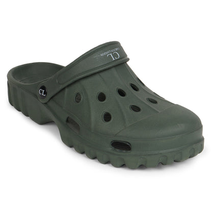 Men Perforated Slip On Clogs with Back Strap