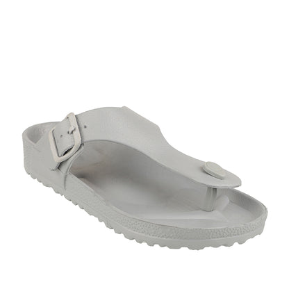 Men Solid Thong Slide with Adjustable Strap