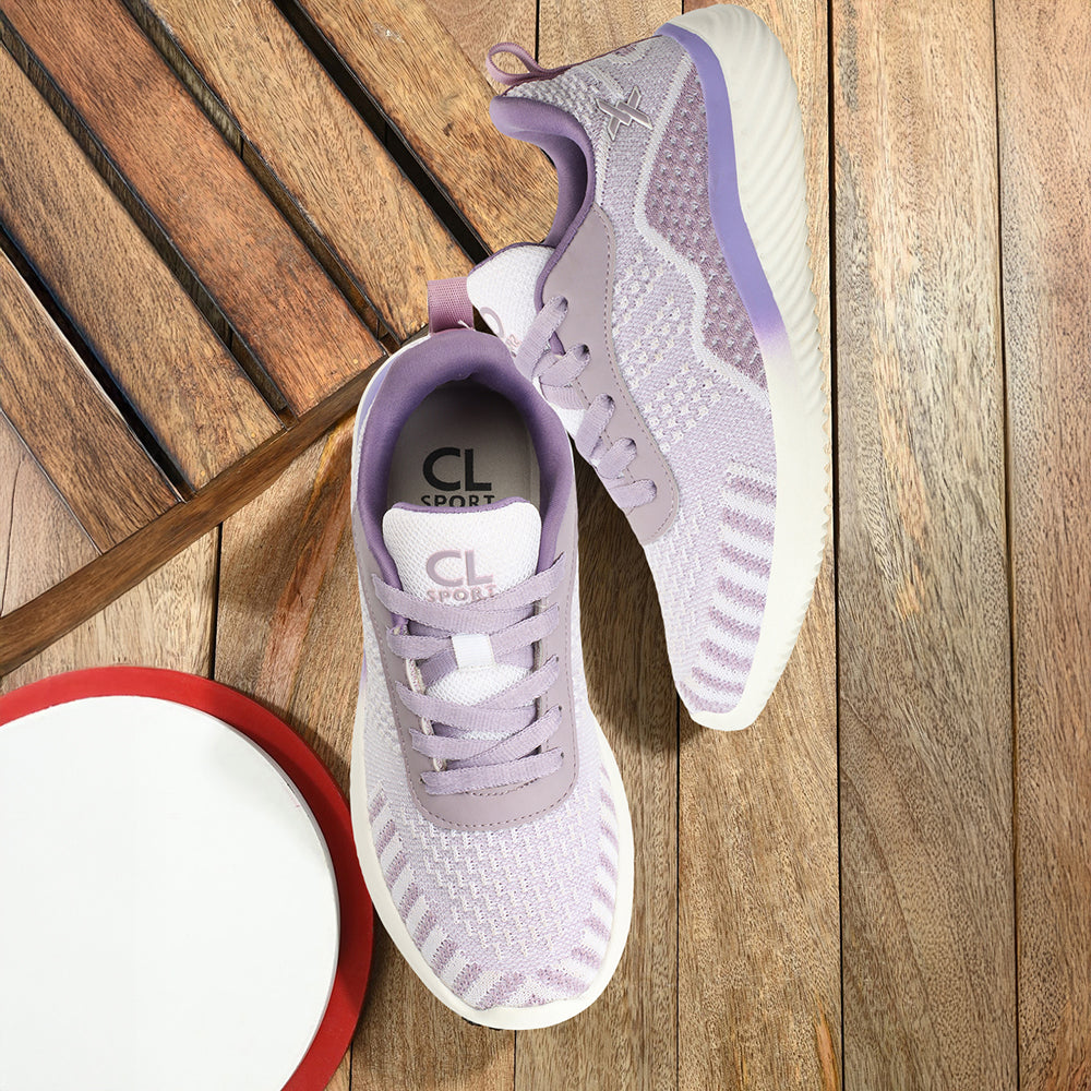 Women Mesh Flyknit Technology Lace-Up Sports Shoes