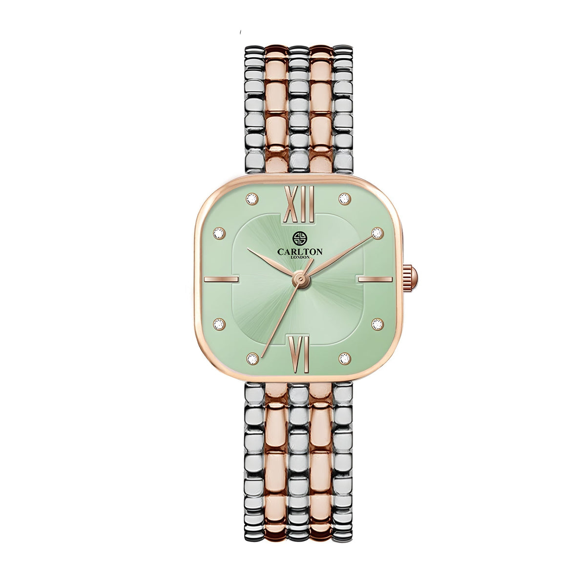 Chelsea: Women Mint Green Dial Stainless Steel Analog Watch-CLSSCLGRN