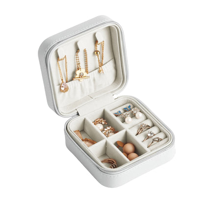 PU Mini Jewellery Organizer Squart White  - CLJW-06