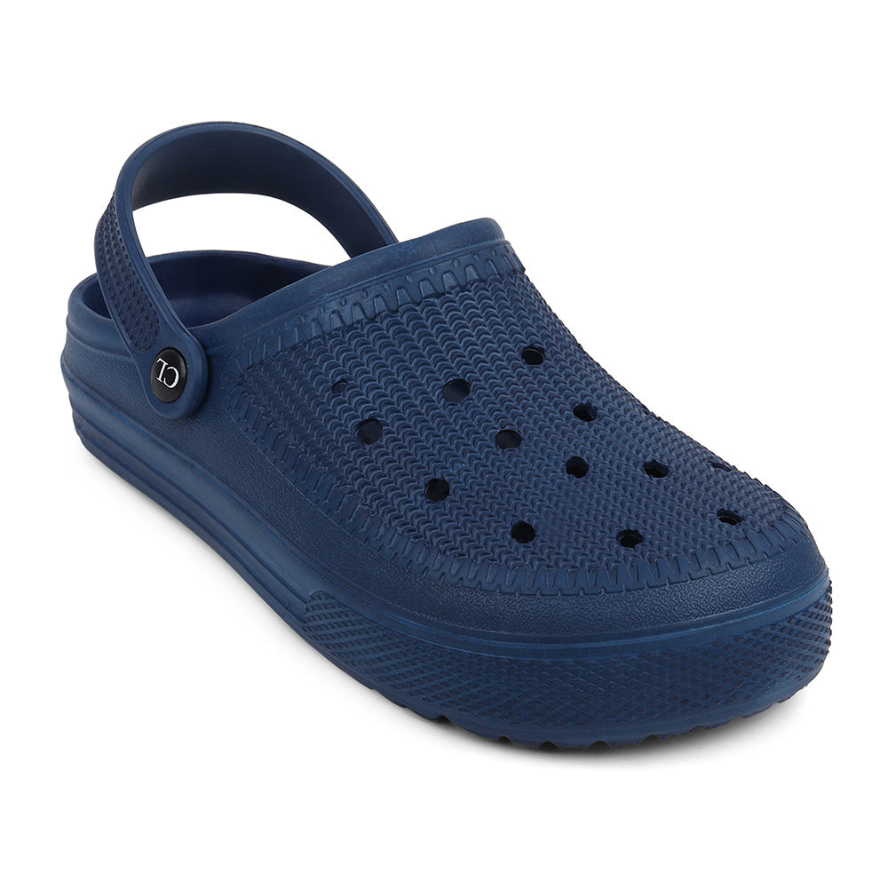 Men Sculpted Perforated Comfort Clogs with Back Strap
