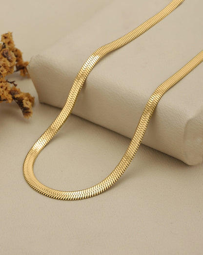Gold Plated Classic Flat Snake Chain