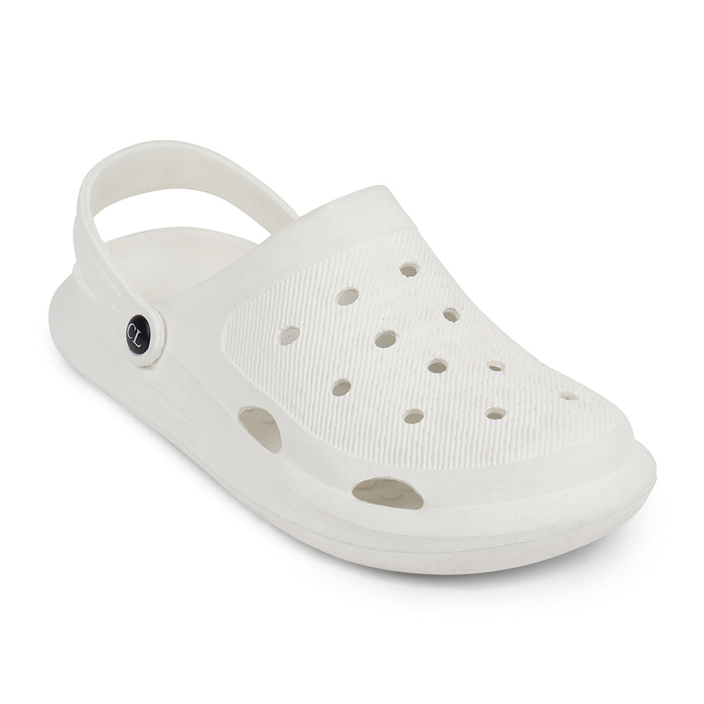 Men Sculpted Perforated Comfort Clogs with Back Strap