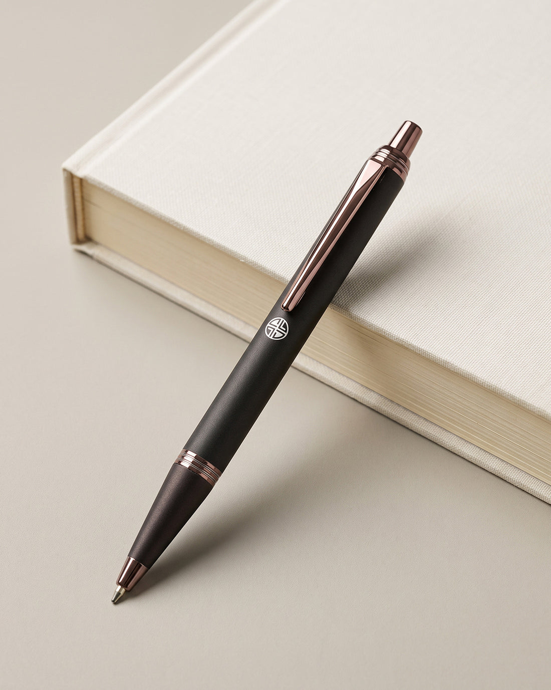 Black and Silver Toned Clicker Button Ball Pen with Smooth Ink and Fine Tip