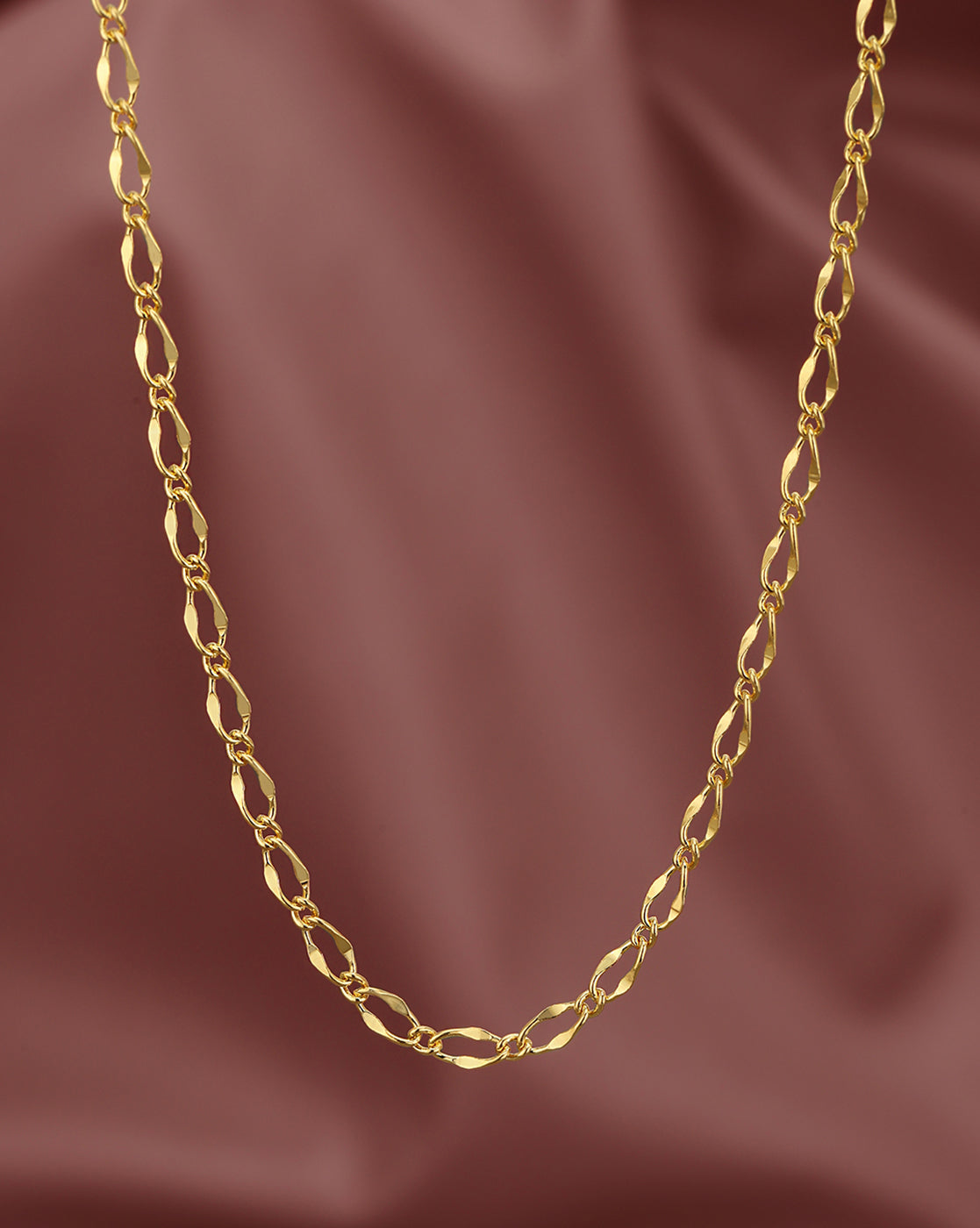 18kt Gold Plated Sculpted Link Chain