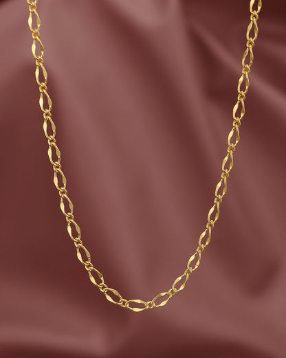 18kt Gold Plated Sculpted Link Chain