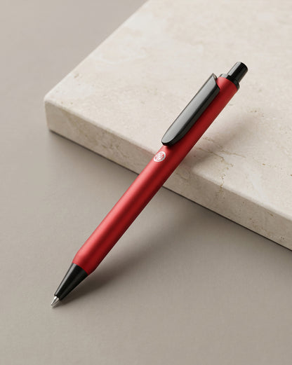 Red &amp; Black Toned Clicker Button Stylish Ballpoint Pen with Smooth Ink and Fine Tip