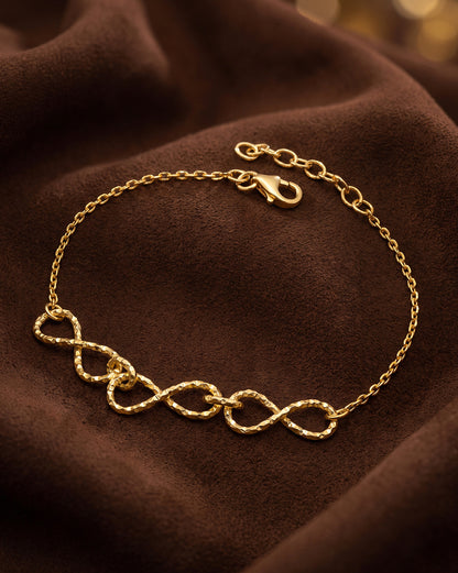 18Kt Gold Plated Infinity Link Valentine&