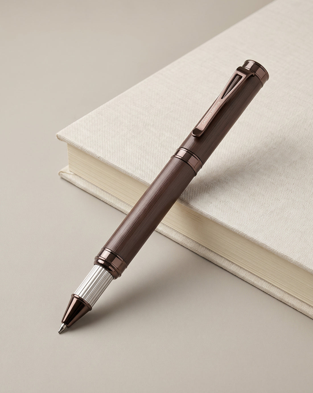 Premium Brown & Cream Toned with Coffee Plated Writing Roller Ball Pen with Smooth Ink