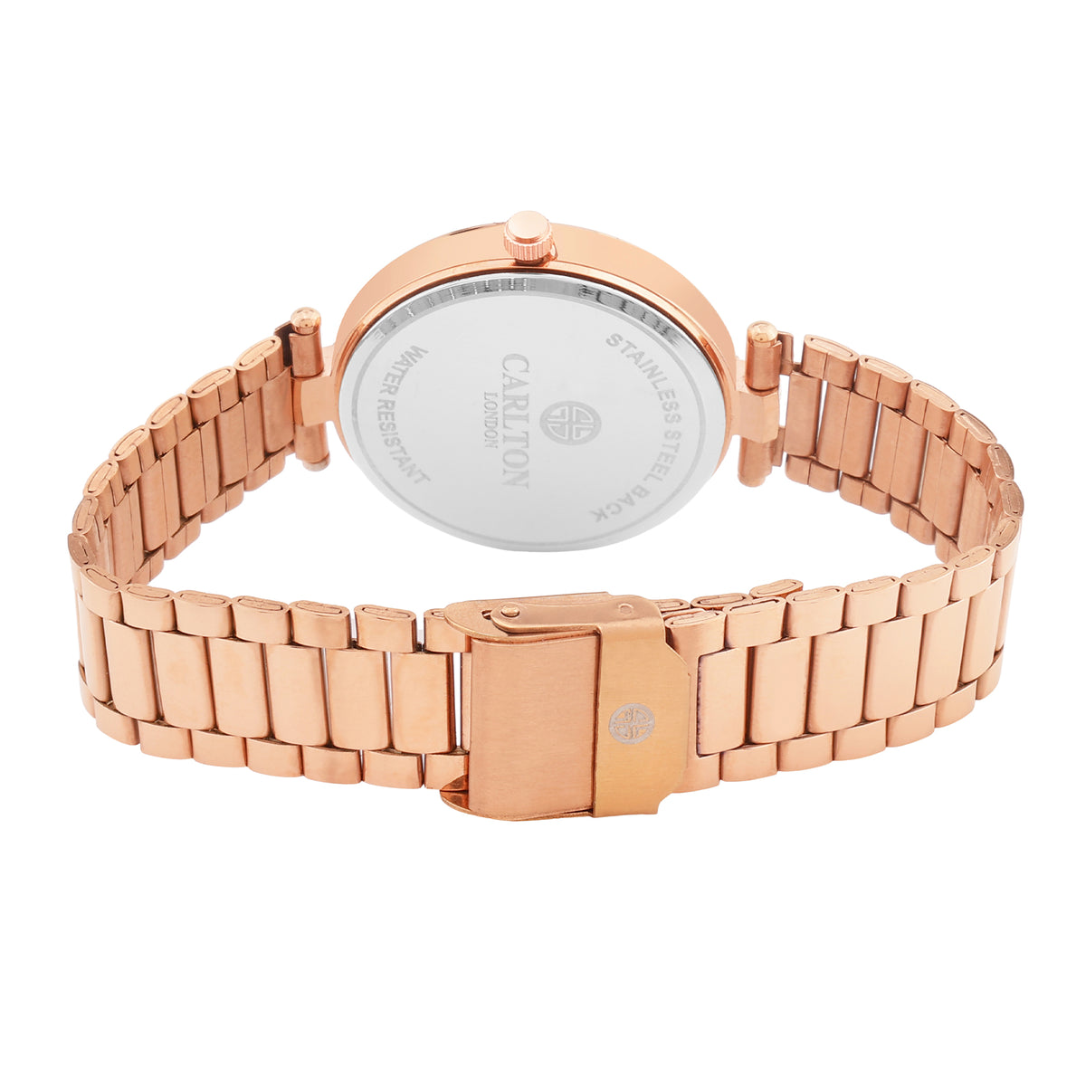 Carlton London Sabrina Rose Gold/Blue Analog Watch  - CLRGSBLU