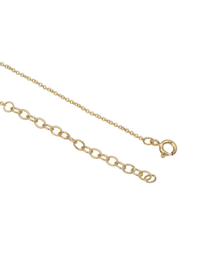 18kt Gold-Plated Enamel Mom &amp; Child Silhouette Pendant Necklace
