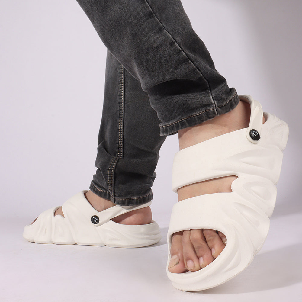 Men Textured Adjustable Double Strap Sandals