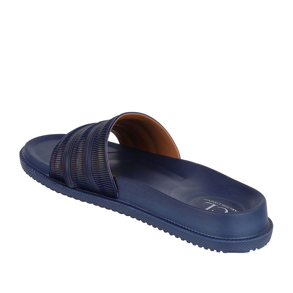 Men Textured Comfort Slip On Slider