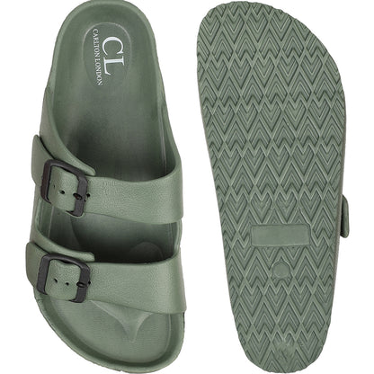 Men Dual Strap Adjustable Comfort Slides