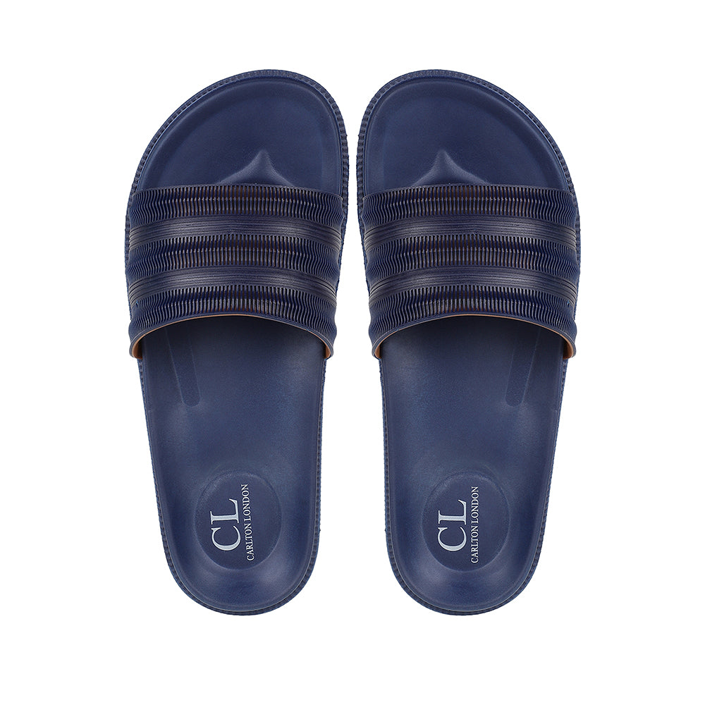 Men Textured Comfort Slip On Slider