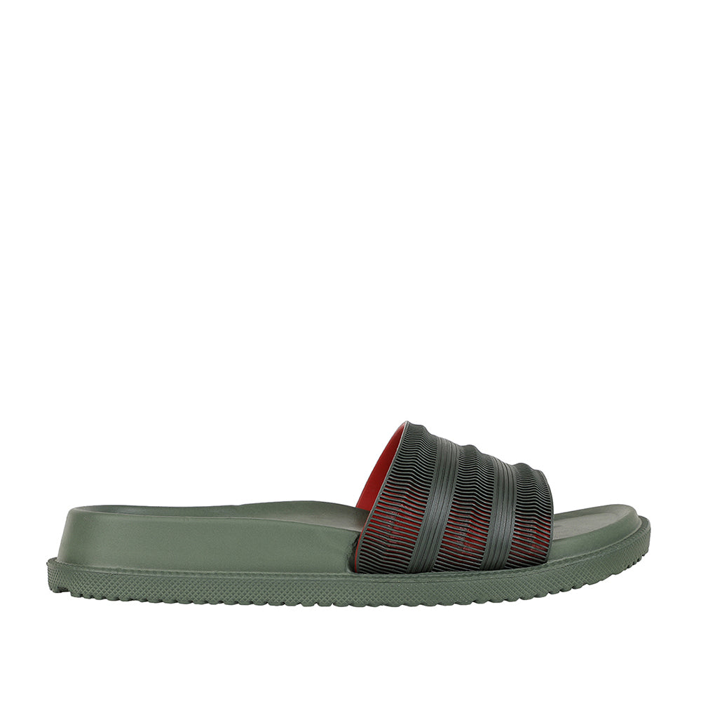 Men Textured Comfort Slip On Slider