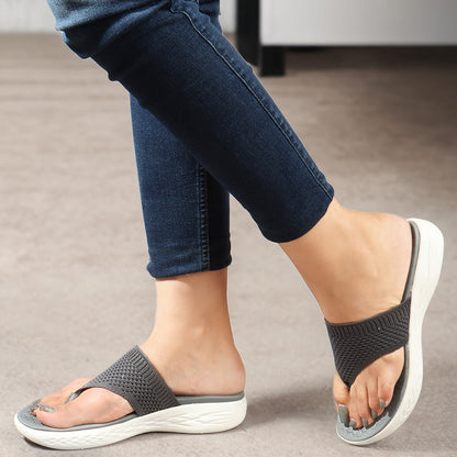 Women FlyKnit Thong Comfort Sandal