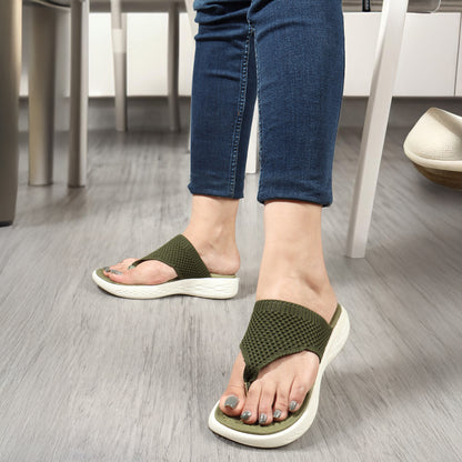 Women FlyKnit Thong Comfort Sandal