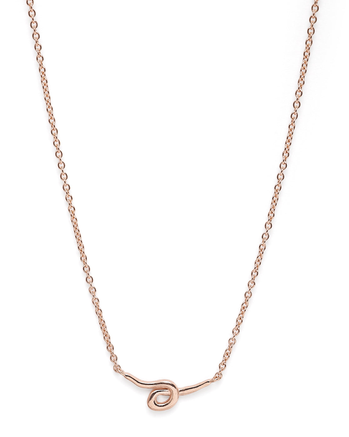 18kt Rose Gold Plated Knot Pendant Necklace