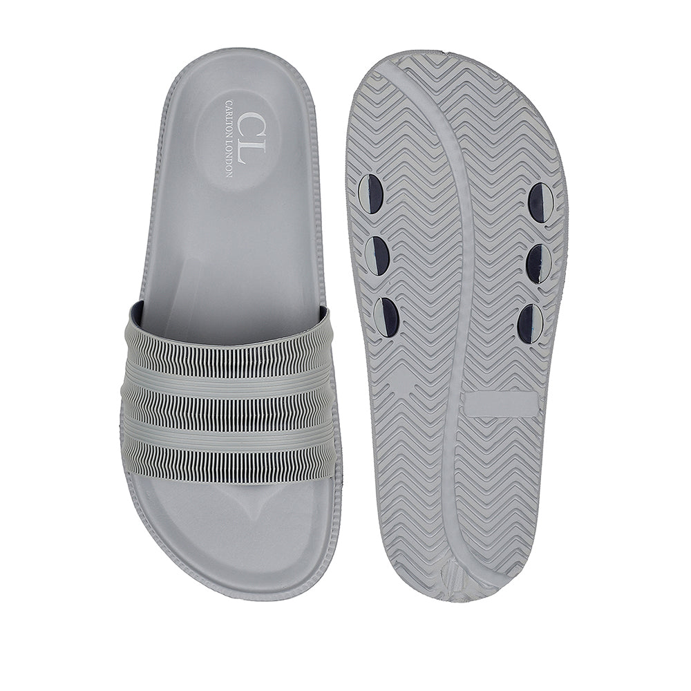 Men Textured Comfort Slip On Slider