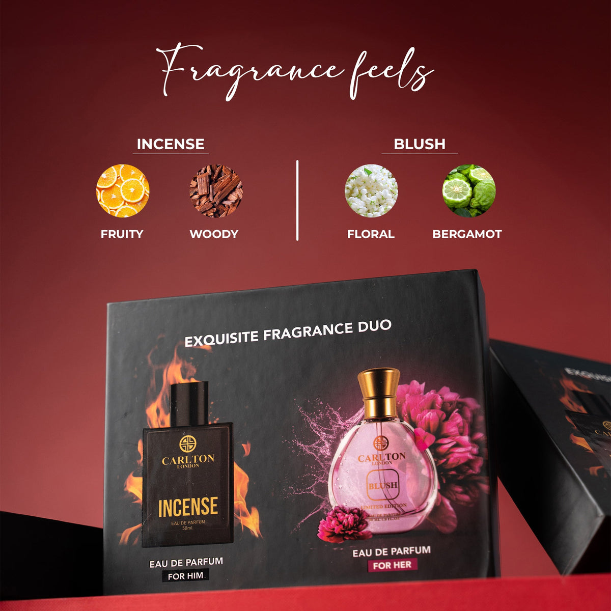 Exquisite Fragrance Duo - Incense Men 50Ml &amp; Blush Women 30Ml Gift Set