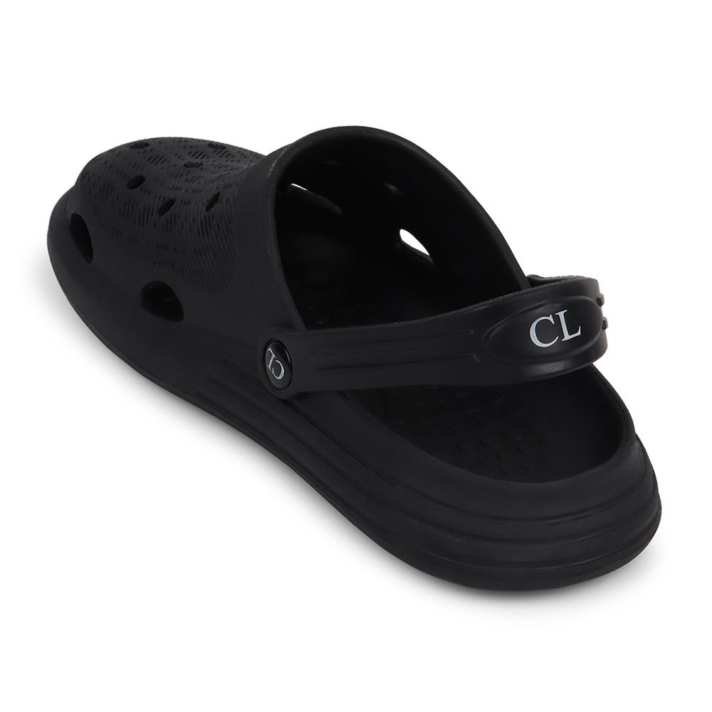 Men Sculpted Perforated Comfort Clogs with Back Strap