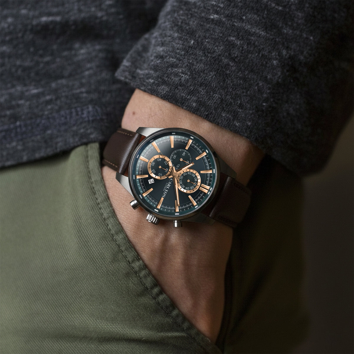 Carlton London Men Windsor Teal Analog Watch CL-WD-609