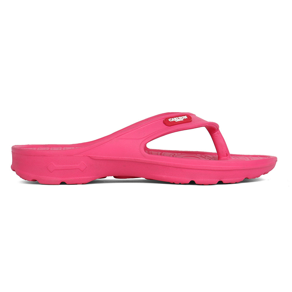 Women Fuchsia Comfortable Wedge Flip Flops