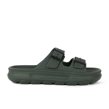 Men Textured Dual Strap Comfort Sliders
