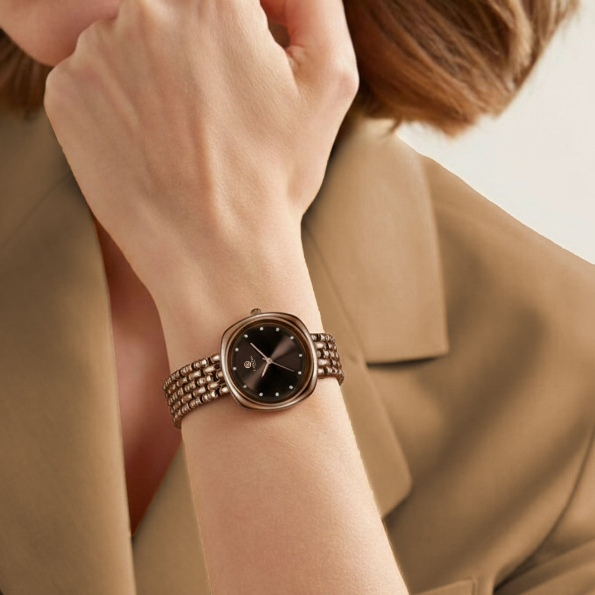 Carlton London Women Celeste Dark Brown Analog Watch - CLW-CT-66