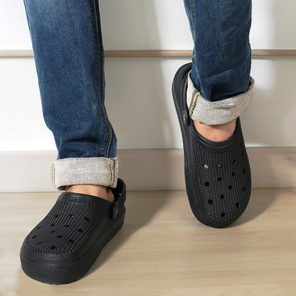 Men Sculpted Perforated Comfort Clogs with Back Strap