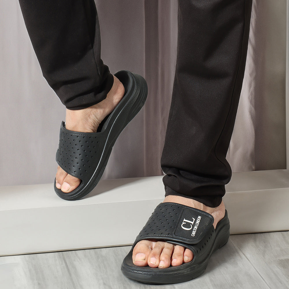 Men Perforated Adjustable Comfort Sliders