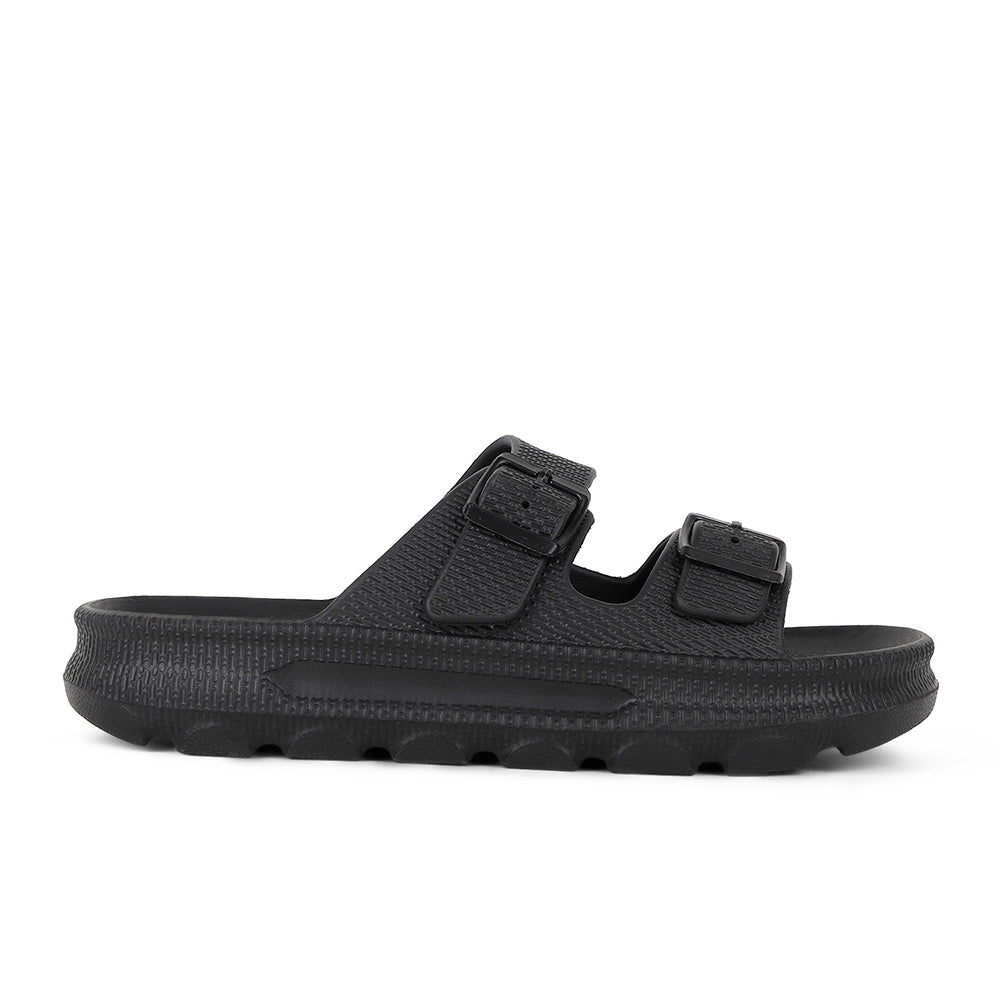 Men Textured Dual Strap Comfort Sliders