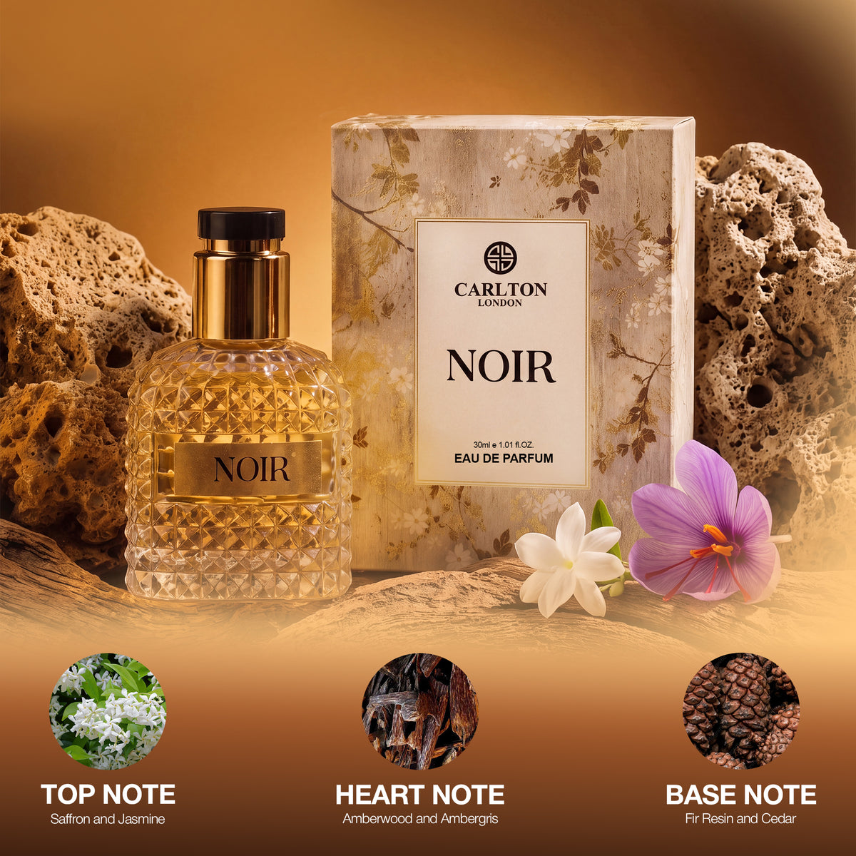 Carlton London Noir Perfume for Women, 30 ml, Eau de Parfum for Everyday Wear - Calton London Noir-30ml