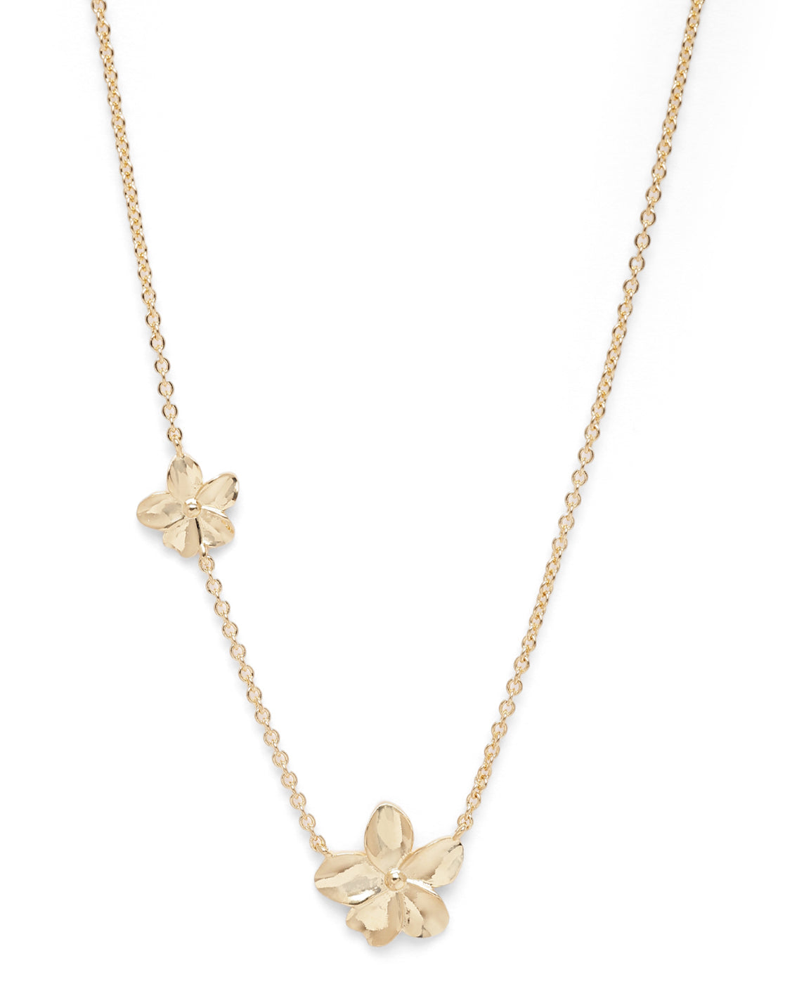 18kt Gold Plated Floral Minimal Necklace