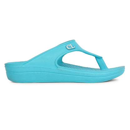 Women Fuchsia Comfortable Wedge Flip Flops