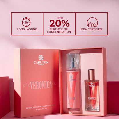 Women Gift Set Of 2 Veronica Edp Perfume 50Ml &amp; Body Mist - 150Ml
