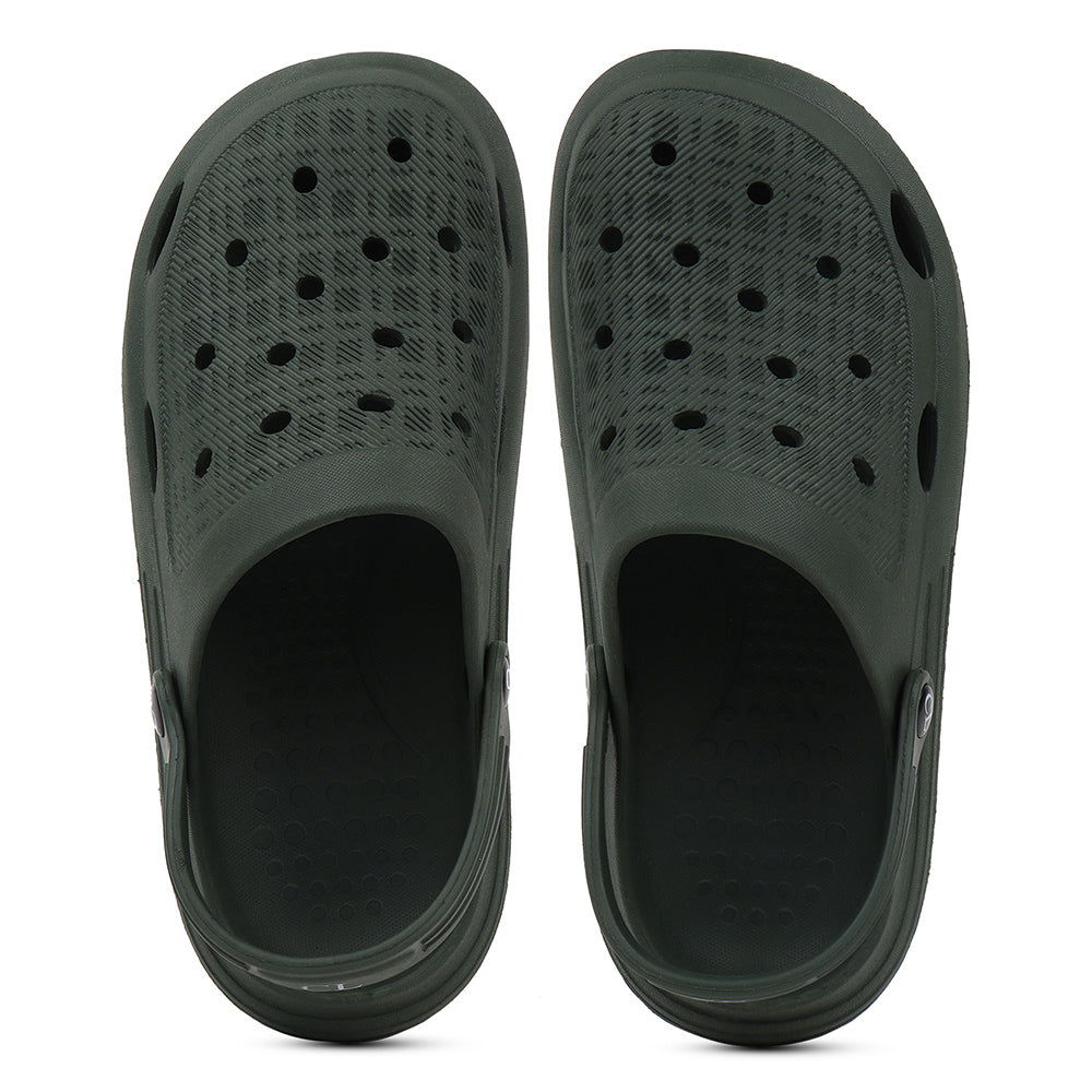 Men Sculpted Perforated Comfort Clogs with Back Strap