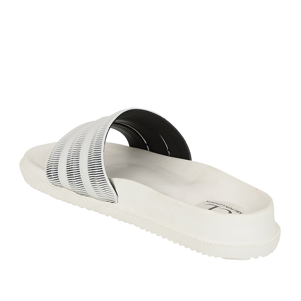Men Textured Comfort Slip On Slider