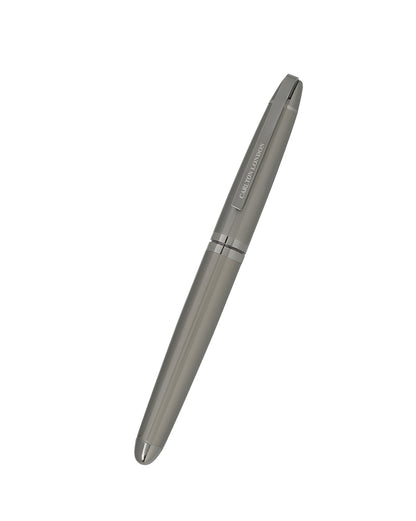 Grey &amp; Silver Toned Premium Executive Writing Roller Pen with Cap and Smooth Ink