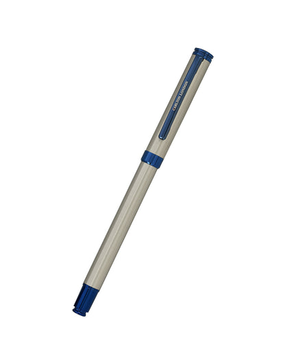 Silver &amp; Blue Toned Executive Writing Sleek Roller Ball Pen with Smooth Ink Flow