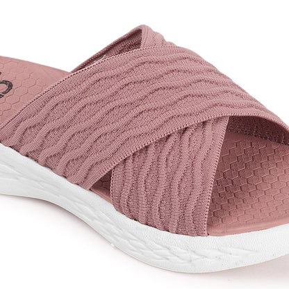 Women Criss Cross Klynit Comfort Slides