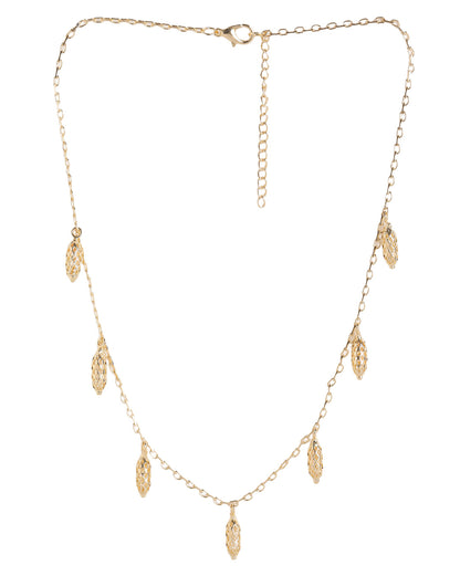 Gold Plated Vintage Filigree Charm Necklace