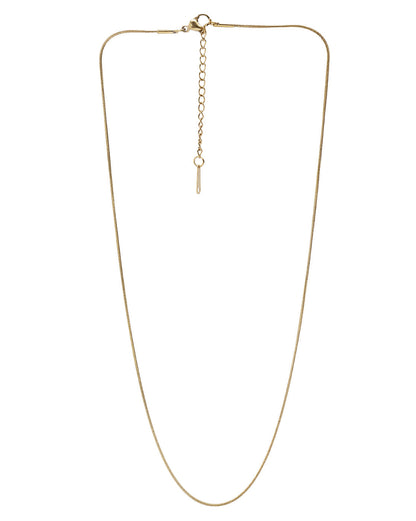 Set of 2 Gold Plated Stainless Steel Snake Layer Chain Necklace