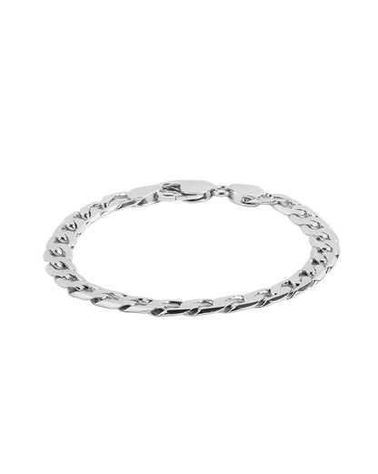 Men Rhodium Plated Bold link Bracelet