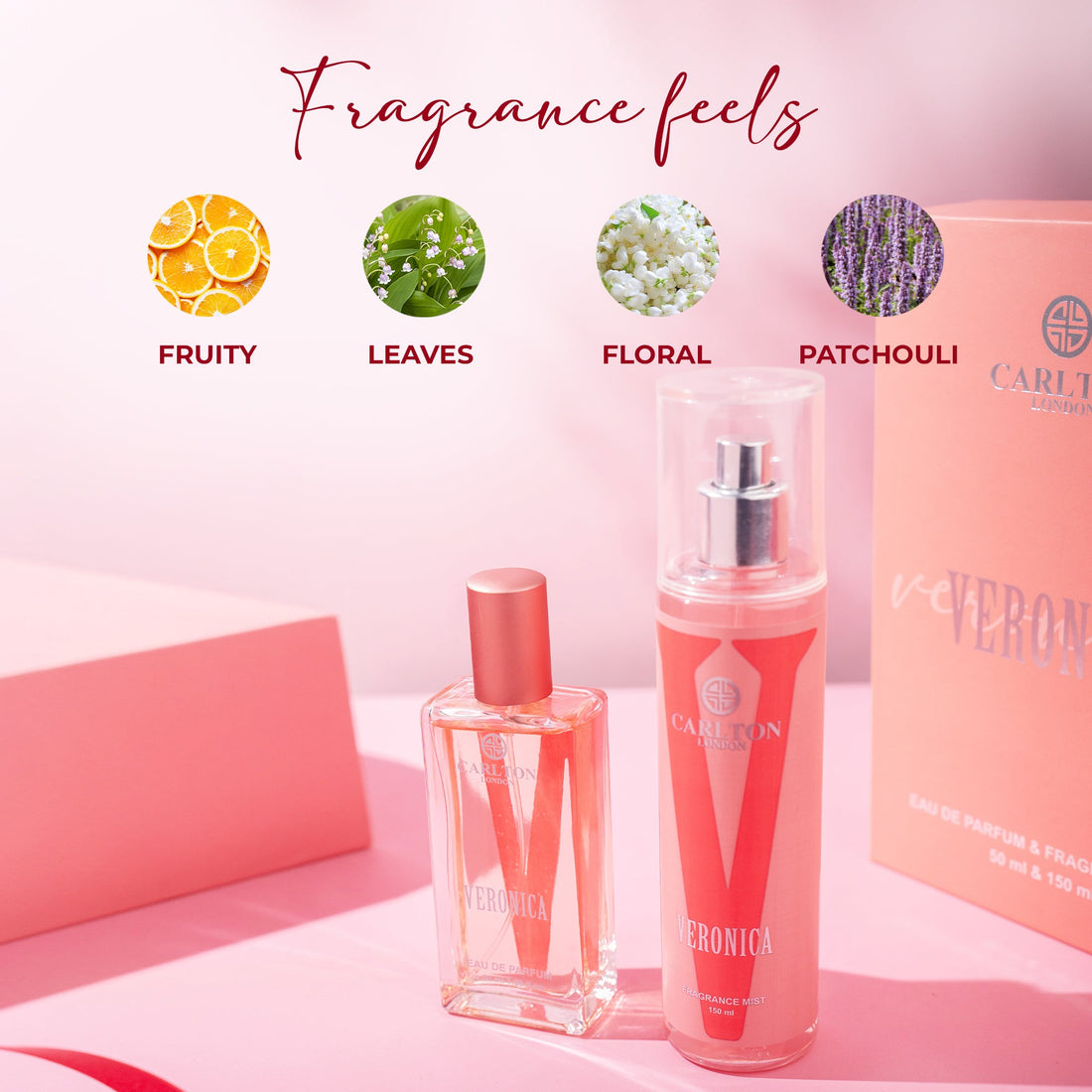 Women Gift Set Of 2 Veronica Edp Perfume 50Ml &amp; Body Mist - 150Ml
